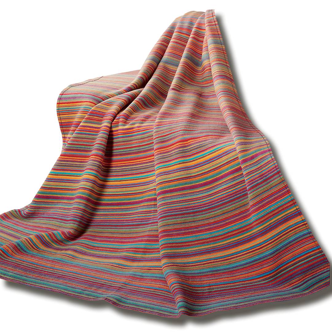 Baumwoll-Plüschdecke "Cotona-Listra" von Allnatura