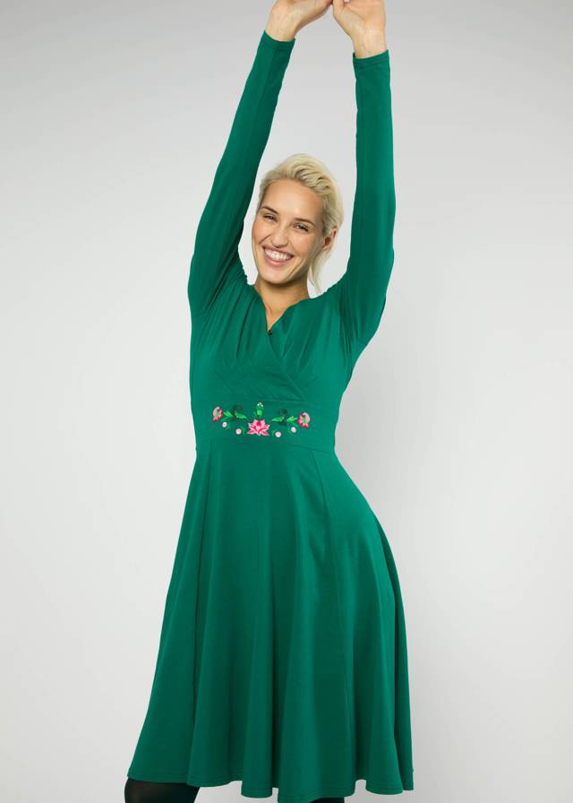 Jerseykleid Shalala Tralala - Green Kiss von Blutsgeschwister
