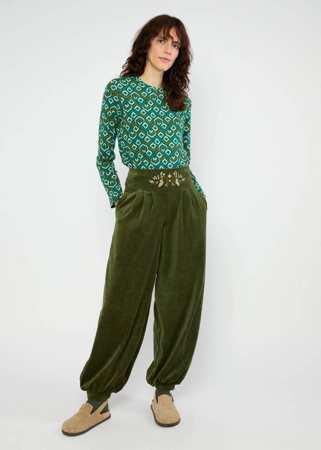 Jogginghose Velvet Merry Moments - Shades Of Green von Blutsgeschwister