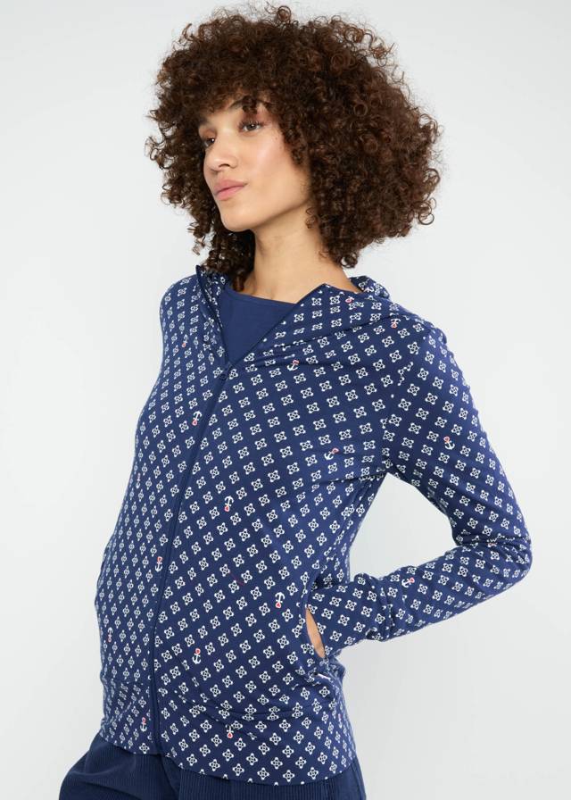 Kapuzenjacke Scuba Duba zip up - Cute Little Anchor von Blutsgeschwister