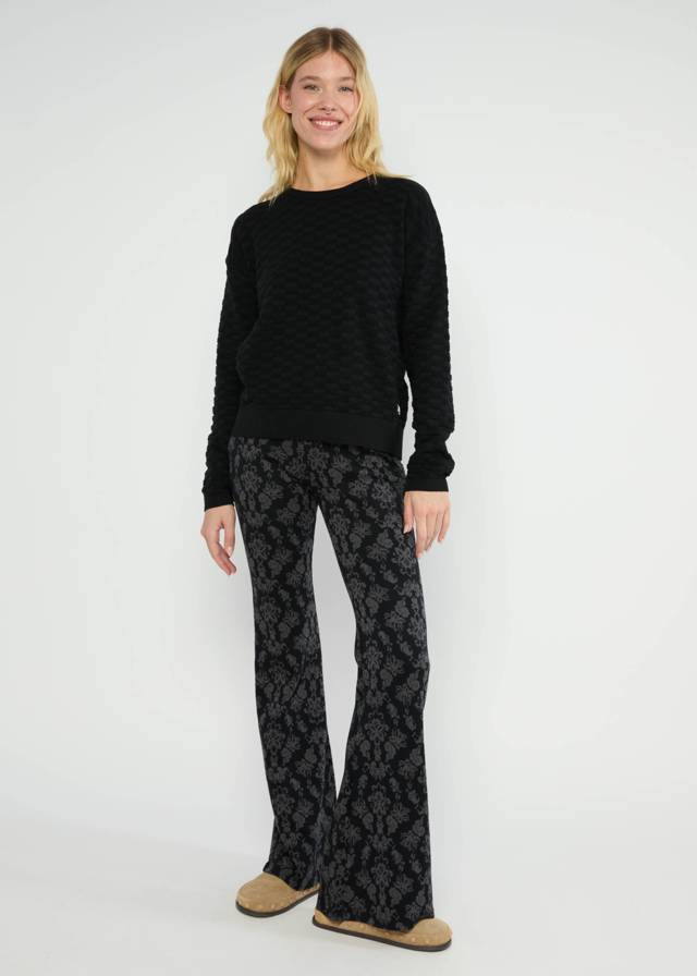 Schlaghose On a Winters Day Flared - Princess Tapestry Black von Blutsgeschwister