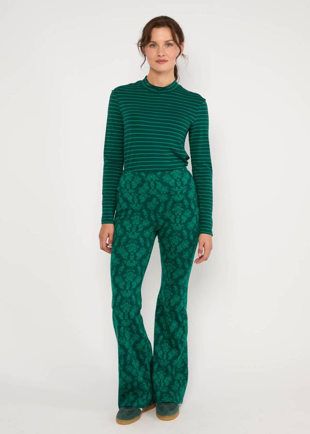 Schlaghose On a Winters Day Flared - Princess Tapestry Greeny von Blutsgeschwister