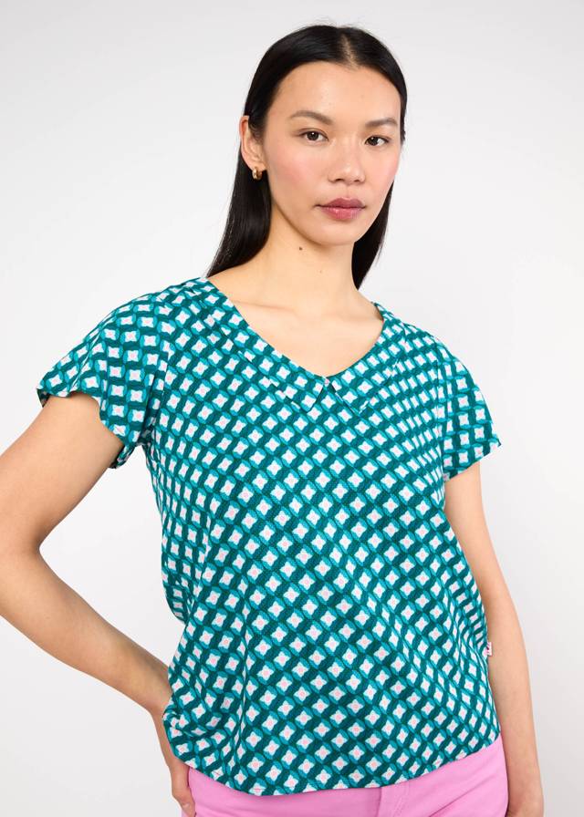 Sommerbluse Feed the Birds - Emerald Spring Night von Blutsgeschwister