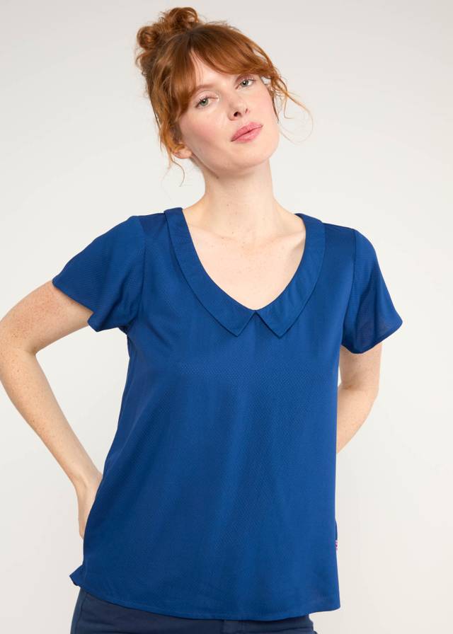 Sommerbluse Feed the Birds - Noble Blue Club von Blutsgeschwister