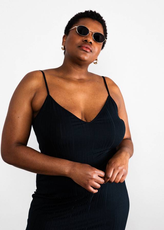 Sommerkleid Sunny - Ribbed Black von Blutsgeschwister