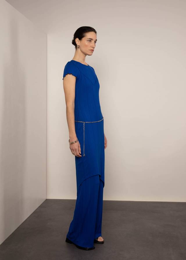 Sommerkleid Sunny - Ribbed Blue von Blutsgeschwister