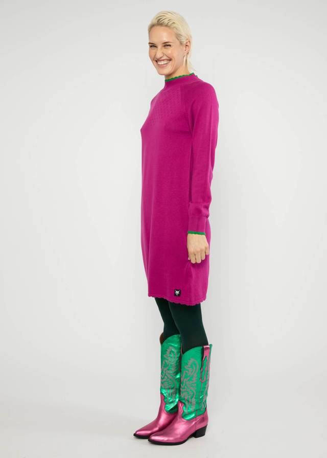 Strickkleid Deliciously Easy - Raspberry Glow Pink von Blutsgeschwister