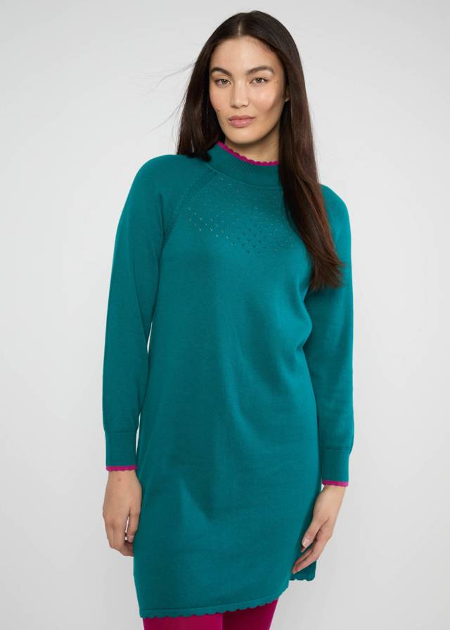 Strickkleid Deliciously Easy - Shimmering Nightlife Green von Blutsgeschwister