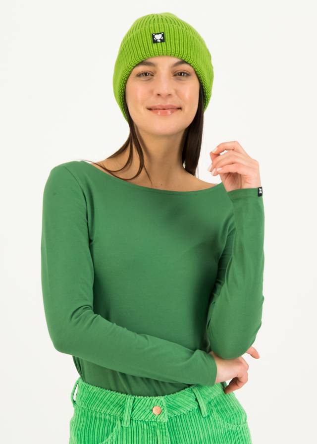 Strickmütze Beanie Queen - Lovely Frog Green Knit von Blutsgeschwister