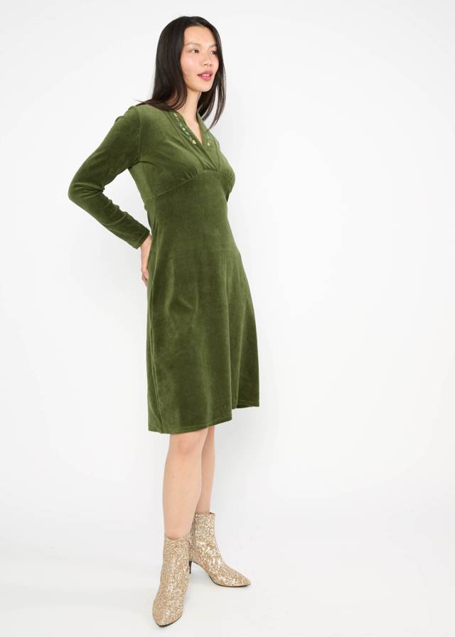 Winterkleid Velvet Glamour Aura - Shades Of Green von Blutsgeschwister