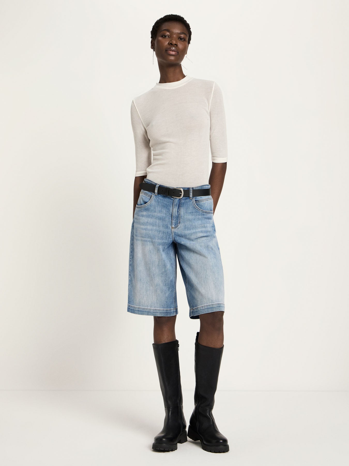 Bermuda Jeans (GOTS) - Stonewash Blue Denim von Lanius