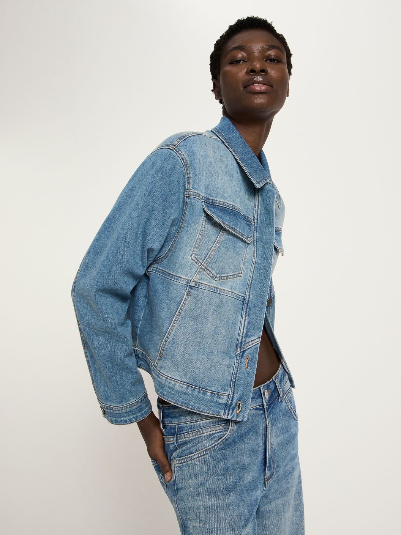 Jeans Jacke (GOTS) - Stonewash Blue Denim von Lanius