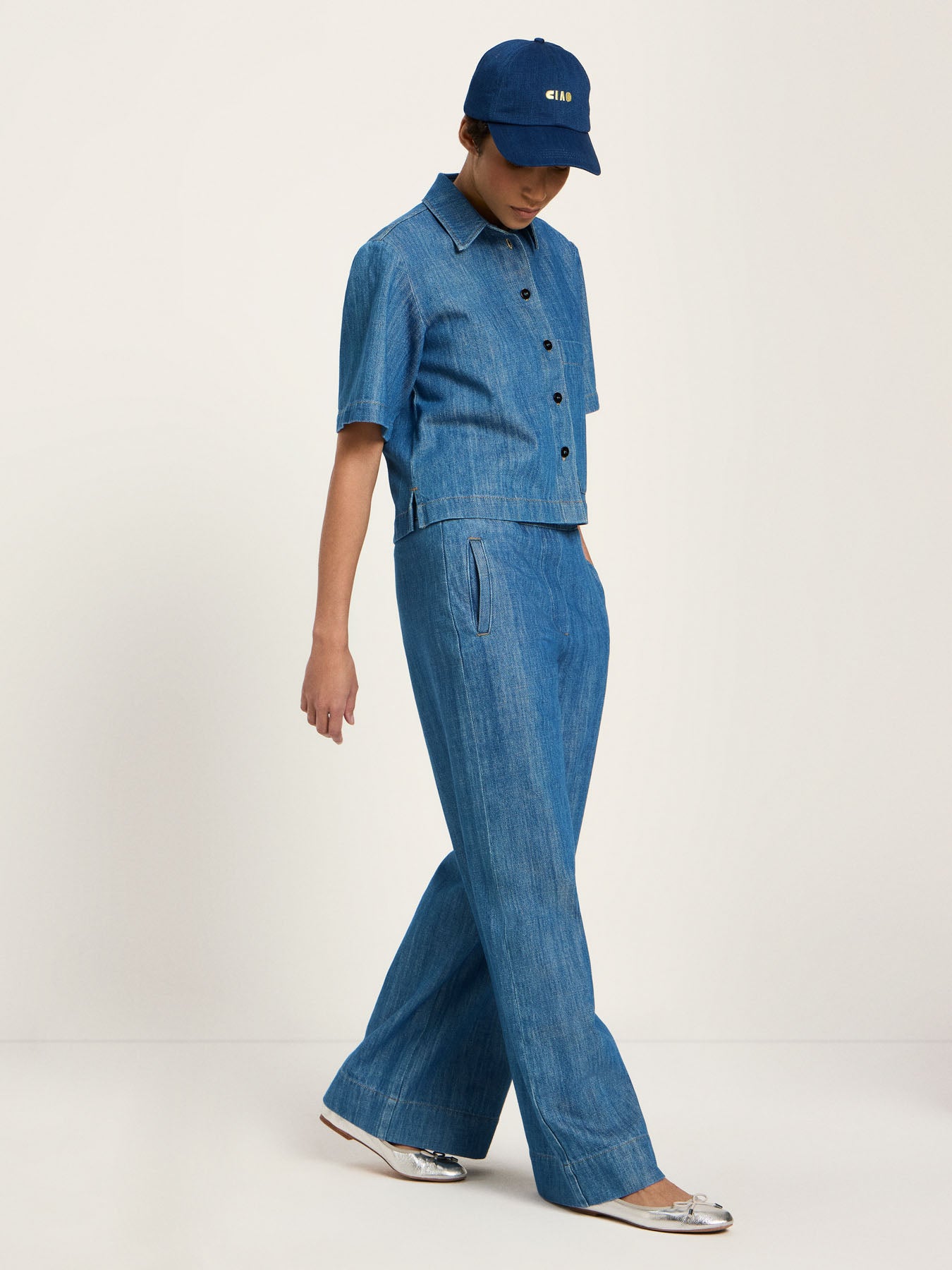 Jeans mit Gummibund (GOTS) - Mid Blue Denim von Lanius