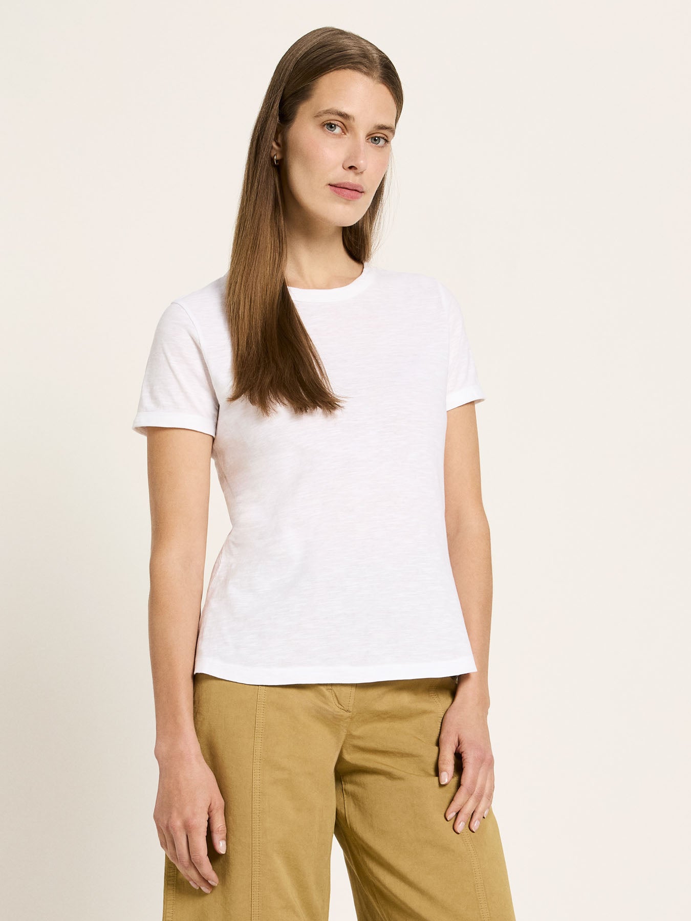 Kurzarmshirt (GOTS) - Bright White von Lanius