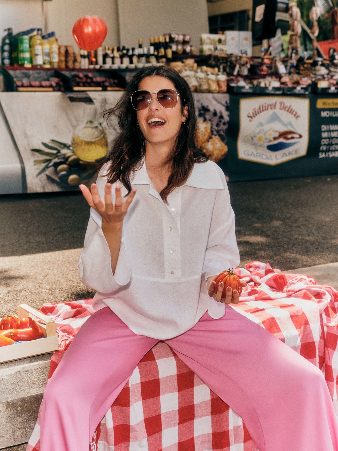 Oversizebluse (GOTS) - Bright White von Lanius