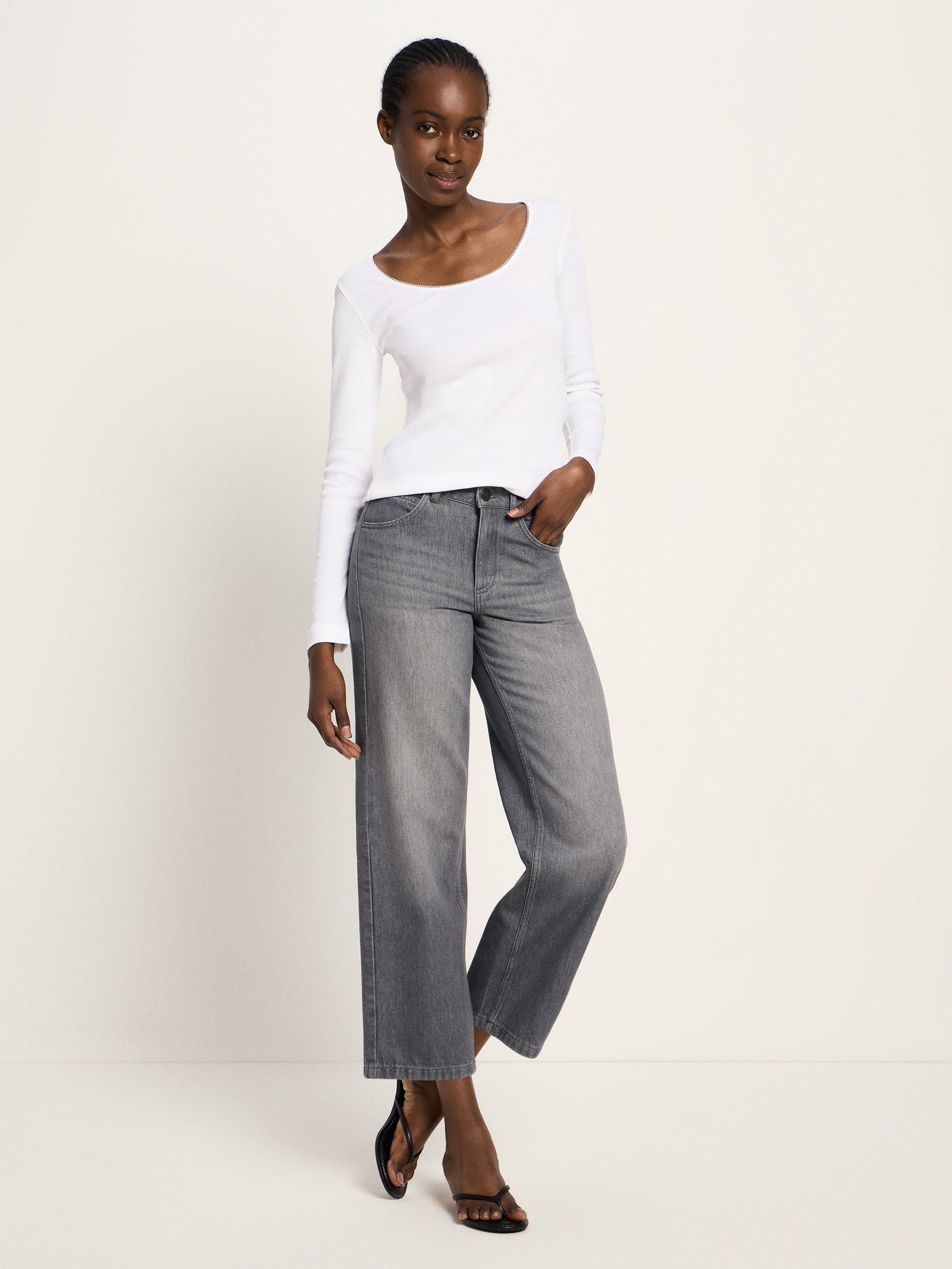 Relaxed Jeans (GOTS) - Dark Grey Denim von Lanius