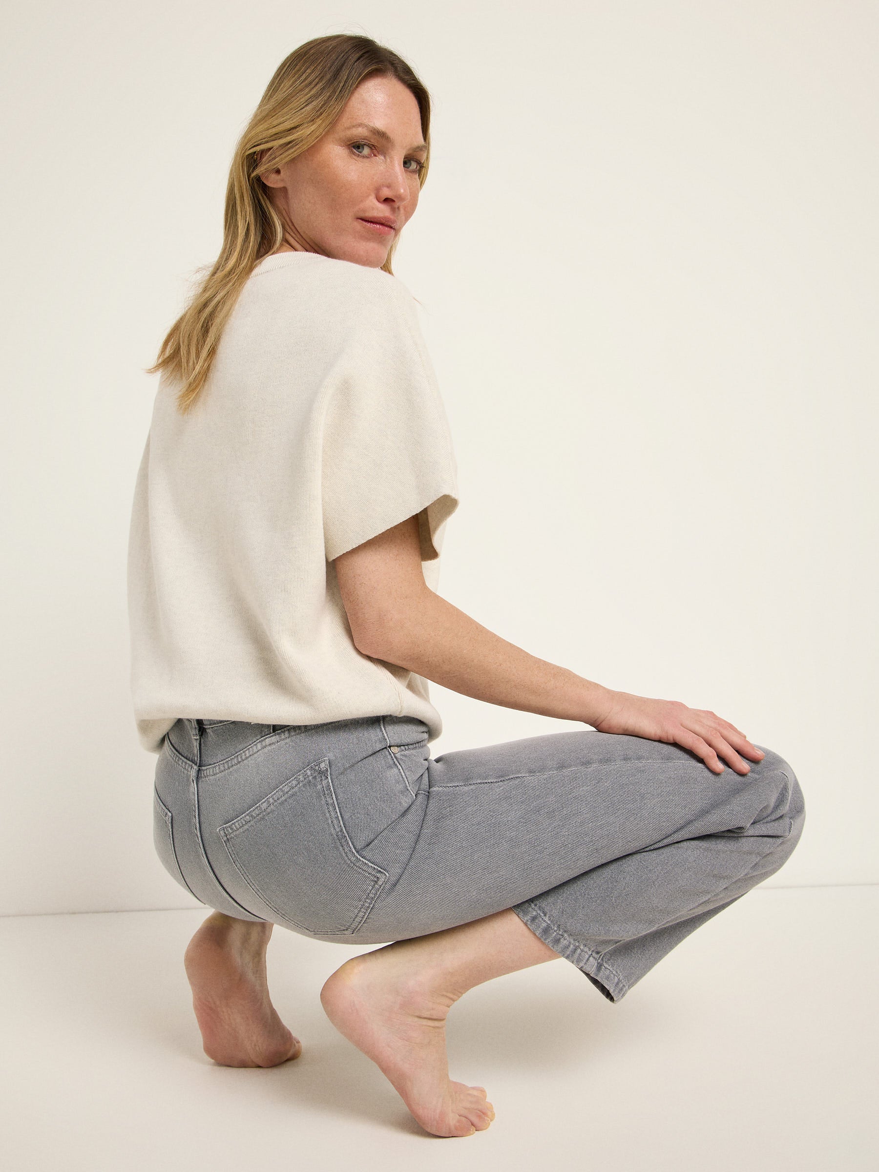 Relaxed Jeans (GOTS) - Light Grey Denim von Lanius