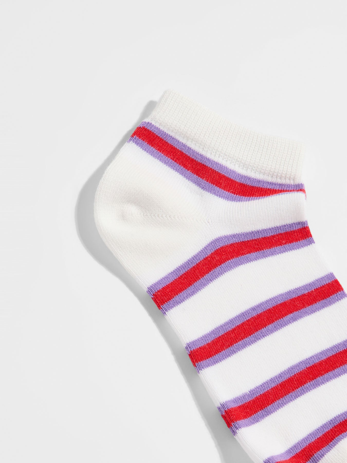 Sneaker Socken (GOTS) - Off White / Lava Red von Lanius