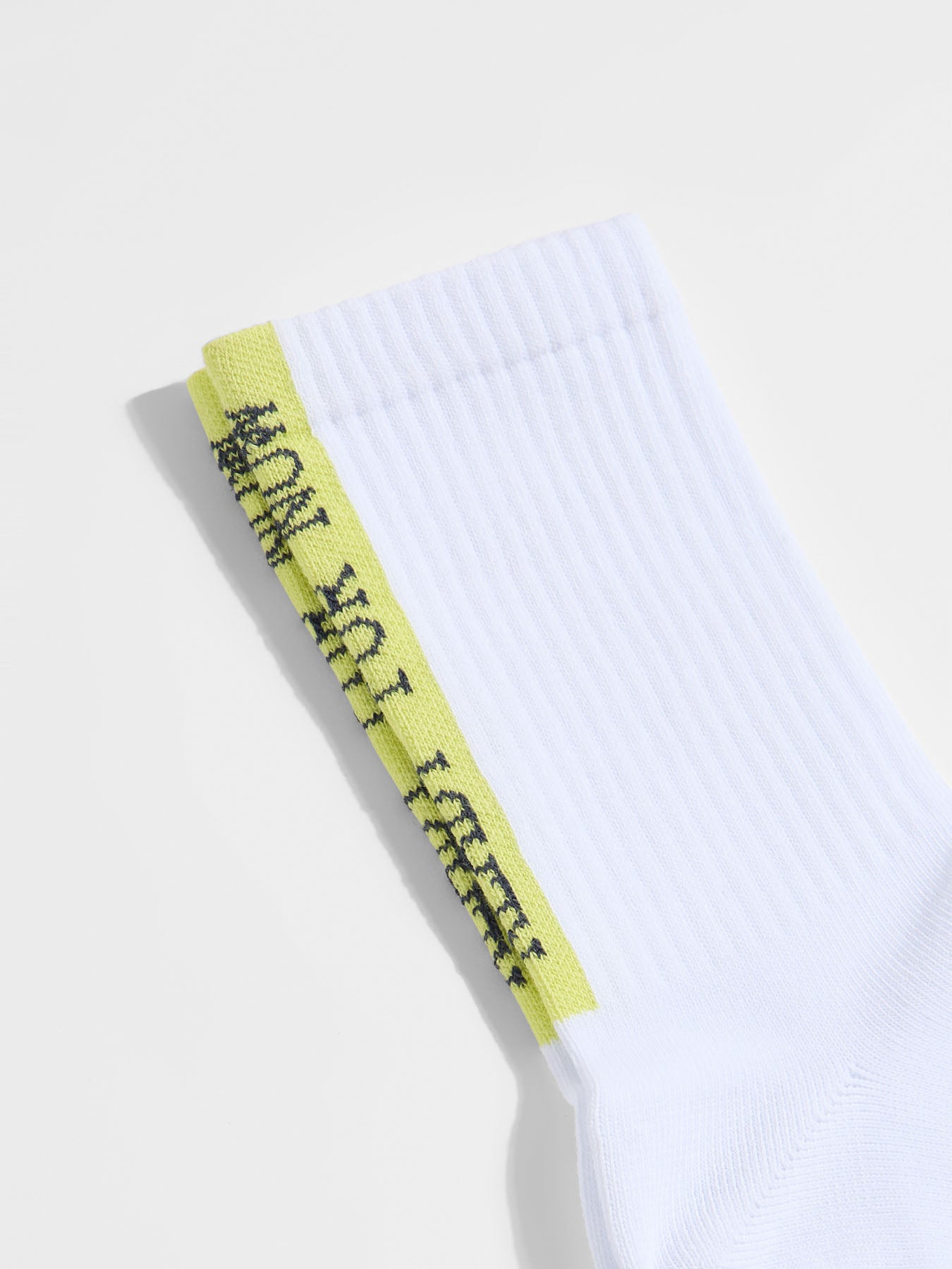 Statement Socken (GOTS) - Lime / White von Lanius